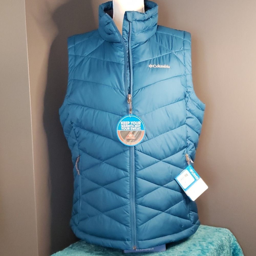 Columbia OmniHeat Heavenly ladies vest XL Teal